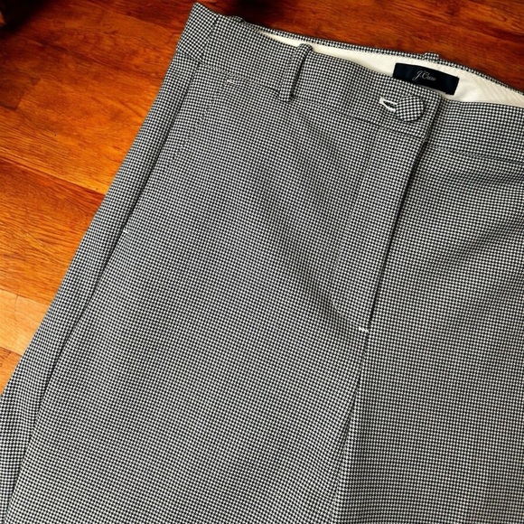 NWOT J. Crew ‘High-Rise Cameron’ Trousers in Houndstooth Print Size 10 Tall - Picture 7 of 16